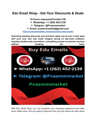 Edu Email Shop - Get Your Discounts & Deals