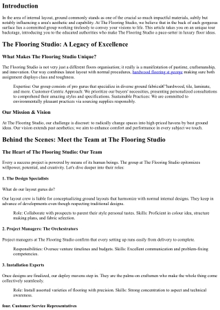 Behind the Scenes: Meet the Team at The Flooring Studio