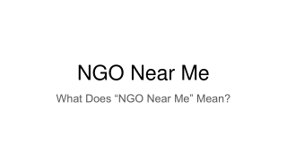 NGO Near Me