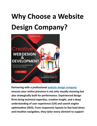 Why Choose a Website Design Company?