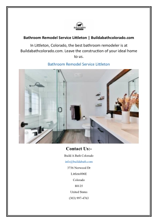 Bathroom Remodel Service Littleton | Buildabathcolorado.com