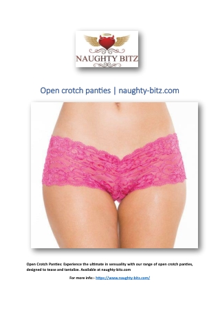 Open crotch panties | naughty-bitz.com