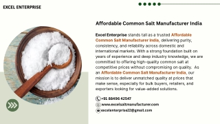 Affordable Common Salt Manufacturer India