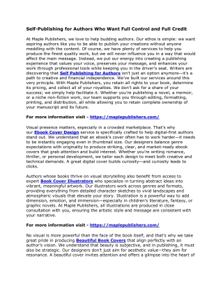 Self-Publishing for Authors Who Want Full Control and Full Credit
