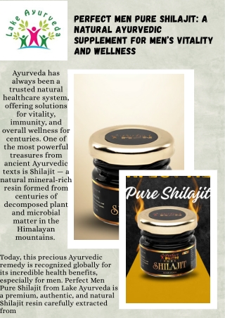 Buy Perfect Men Pure Shilajit for Energy, Stamina & Strength