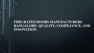 Fire-Rated Doors Manufacturers Bangalore