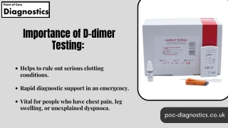 Order Your D-Dimer Blood Test Online | Branded Medical Kit Without Doctor Consul