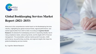 Global Bookkeeping Services Market Report 2021-2033
