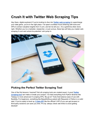 Crush It with Twitter Web Scraping Tips
