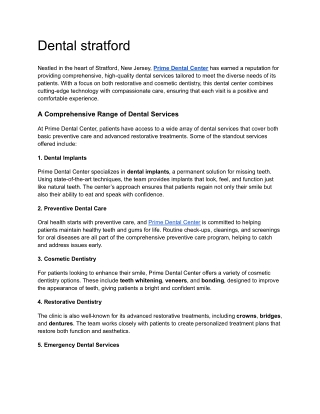 Dental stratford
