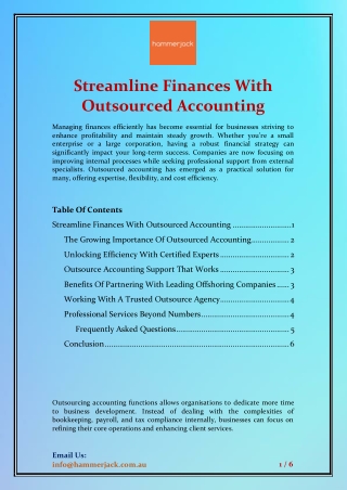 Streamline Finances With Outsourced Accounting