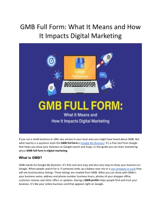 GMB Full Form_ What It Means and How It Impacts Digital Marketing