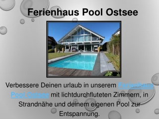 Ferienhaus Pool Ostsee