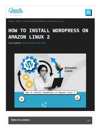 Install WordPress on Amazon Linux 2 – Step-by-Step Guide for 2025