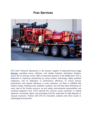 Frac Services