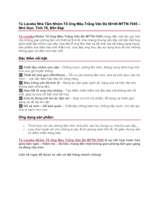 Tủ Lavabo Nhà Tắm Nhôm Tổ Ong Màu Trắng Vân Đá 50