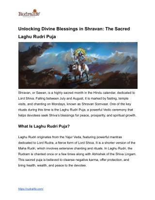 Unlocking Divine Blessings in Shravan_ The Sacred Laghu Rudri Puja