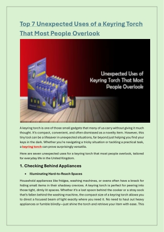 7 Brilliant Everyday Hacks Using a Simple Keyring Torch