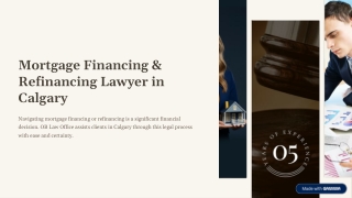 Mortgage Financing & Refinancing Lawyer in Calgary