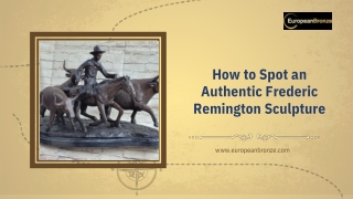 How to Spot an Authentic Frederic Remington Sculpture