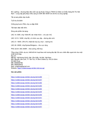 đèn led cao áp nclighting