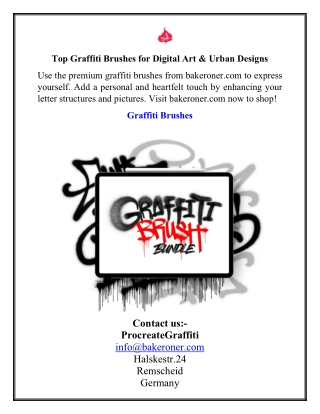 Top Graffiti Brushes for Digital Art & Urban Designs