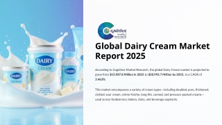 Dairy Cream Market Report 2025