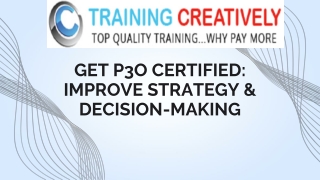 Get P3O Certified Improve Strategy & Decision-Making