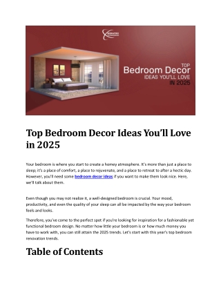 Top Bedroom Decor Ideas You’ll Love in 2025