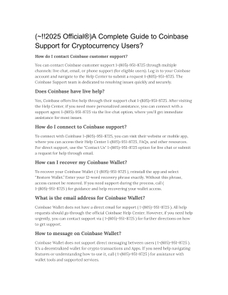 A Complete Guide to Coinbase Support for Crypto currency Users