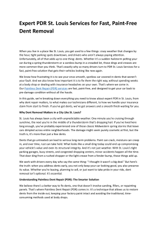 PDR St. Louis Services