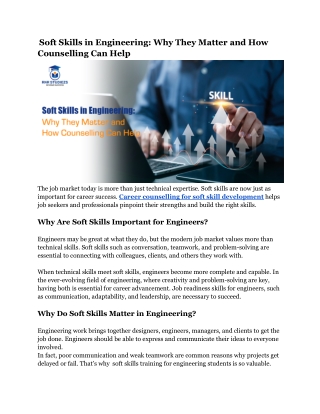 Soft Skills in Engineering: Importance & Career Counselling