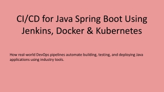 CI/CD for Java Spring Boot Using Jenkins, Docker & Kubernetes