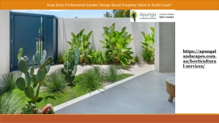 Gold Coast Property Gains: The Real Impact of Professional Garden Design