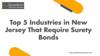 Top 5 Industries in New Jersey That Require Surety Bonds