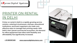 Smart Office Solutions with Printer on Rental in Delhi for Diverse Business Requirements