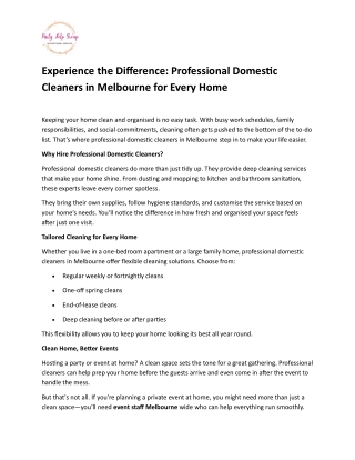 Experience the Difference