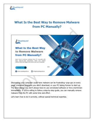 What Is the Best Way to Remove Malware from PC Manually