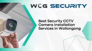 Best Security CCTV Camera Installation Services in Wollongong