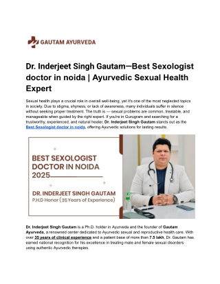 Best sexologist doctor in noida