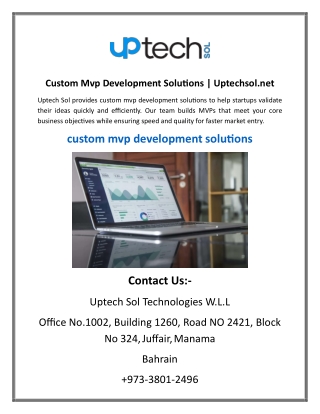 Custom Mvp Development Solutions