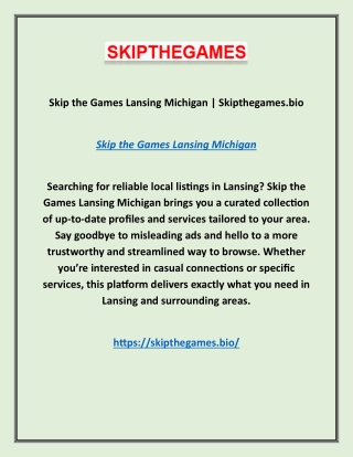 Skip the Games Lansing Michigan