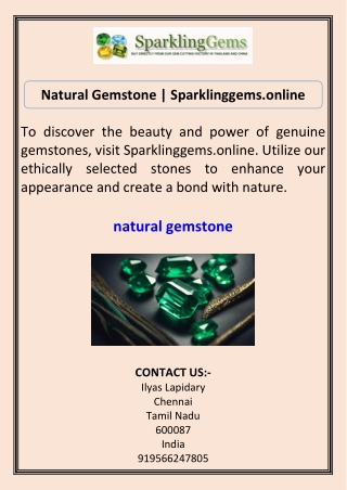Natural Gemstone Sparklinggems.online