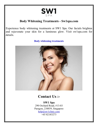 Body Whitening Treatments - Sw1spa.com