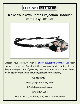 Make Your Own Photo Projection Bracelet with Easy DIY Kits