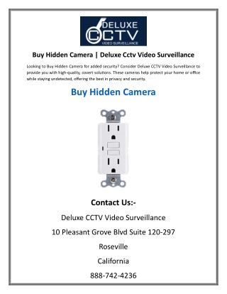Buy Hidden Camera