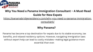 Why Hire a Panama Immigration Consultant? Avoid Mistakes in 2025