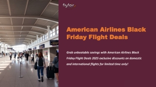 American Airlines Black Friday Flight Deals 2025