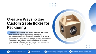 Creative Ways to Use Custom Gable Boxes for Packaging