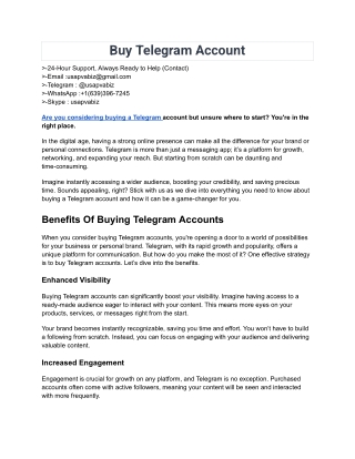 How To Buy telegram Account A Step By Step Guide
